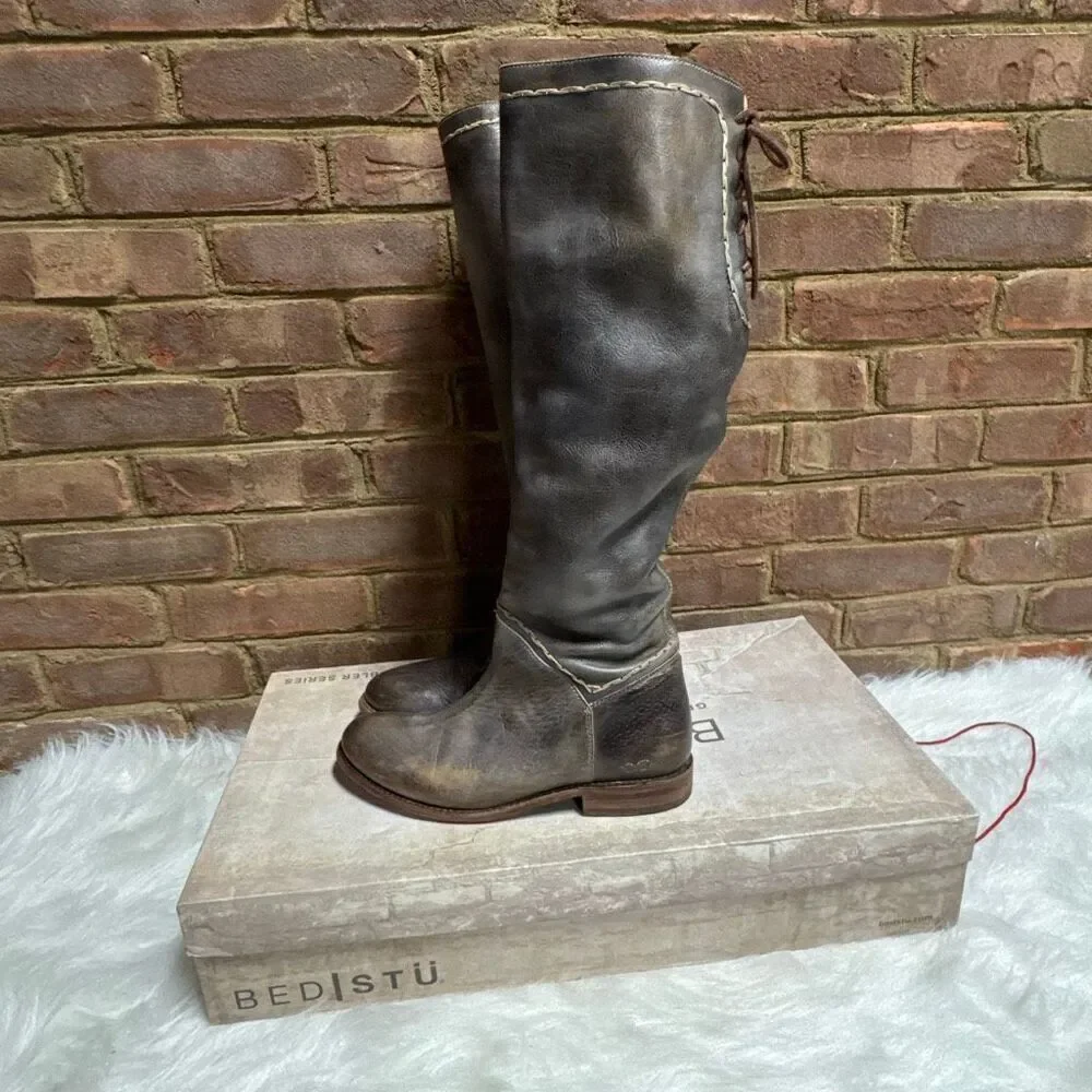 BEDSTU Manchester Womens Taupe Rustic Mason Riding Boot 10